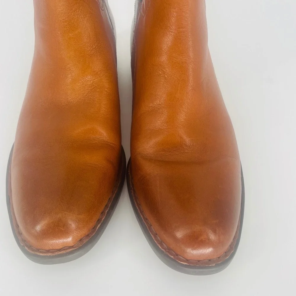 BORN Campbell Tan Leather Knee High Riding Equestrian Boots Size‎ 7 Comfort